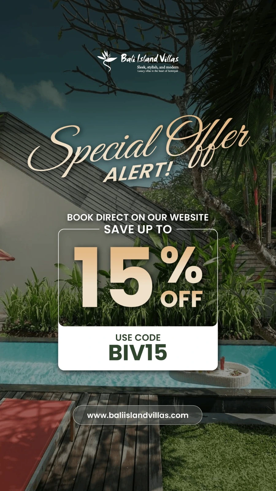 15% OFF with code BIV15 for direct book on our website