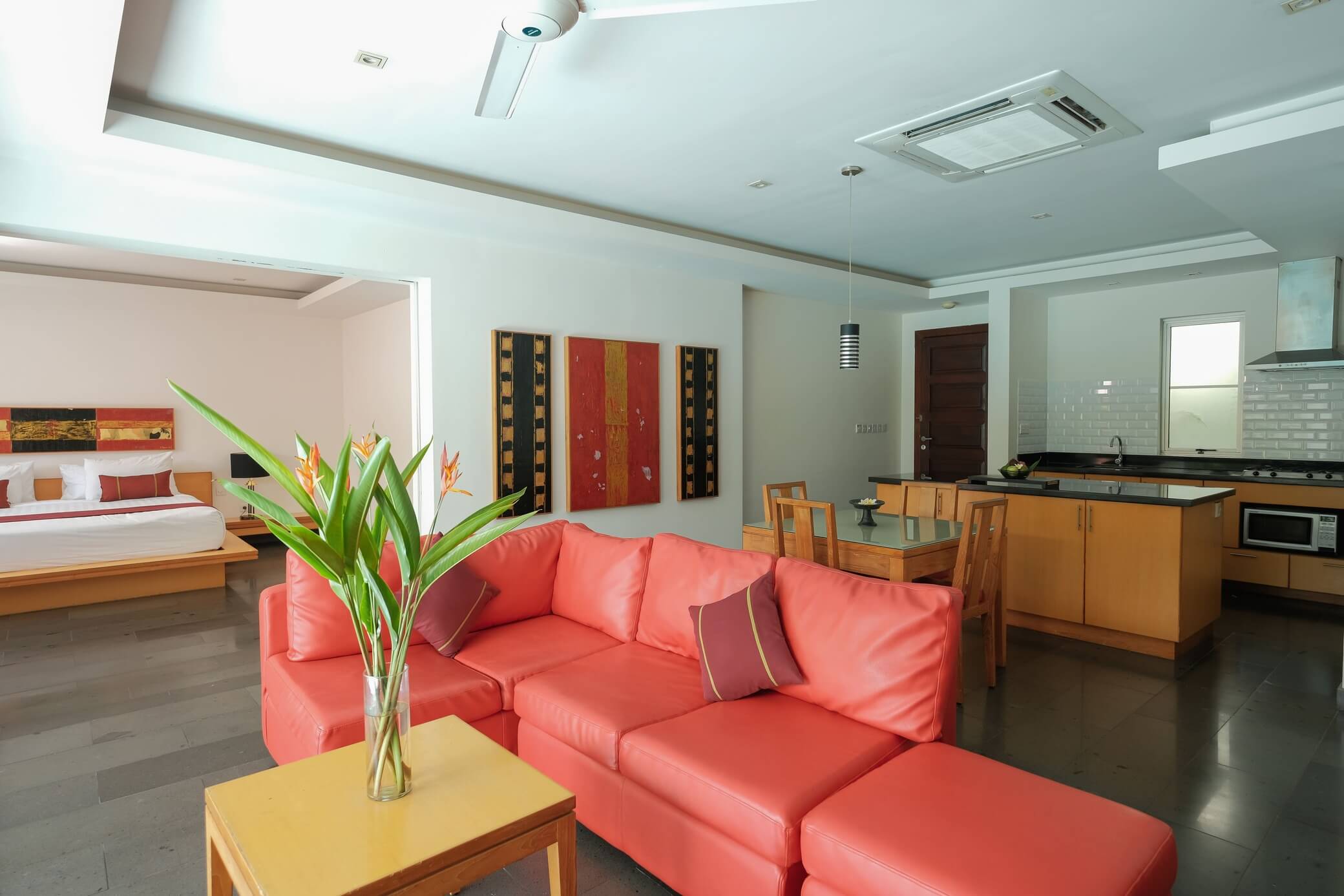 Living room shot of Bali Island Villas